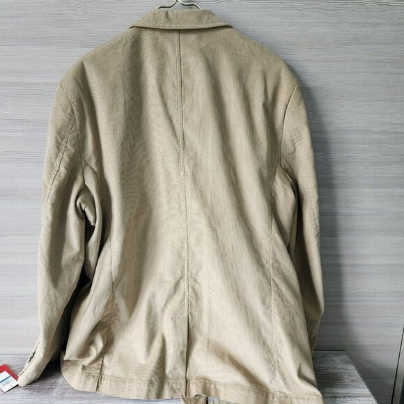 Izod Mens XL Corduroy Blazer Jacket Cedarwood Khaki Tan New With Tags - Picture 12 of 16
